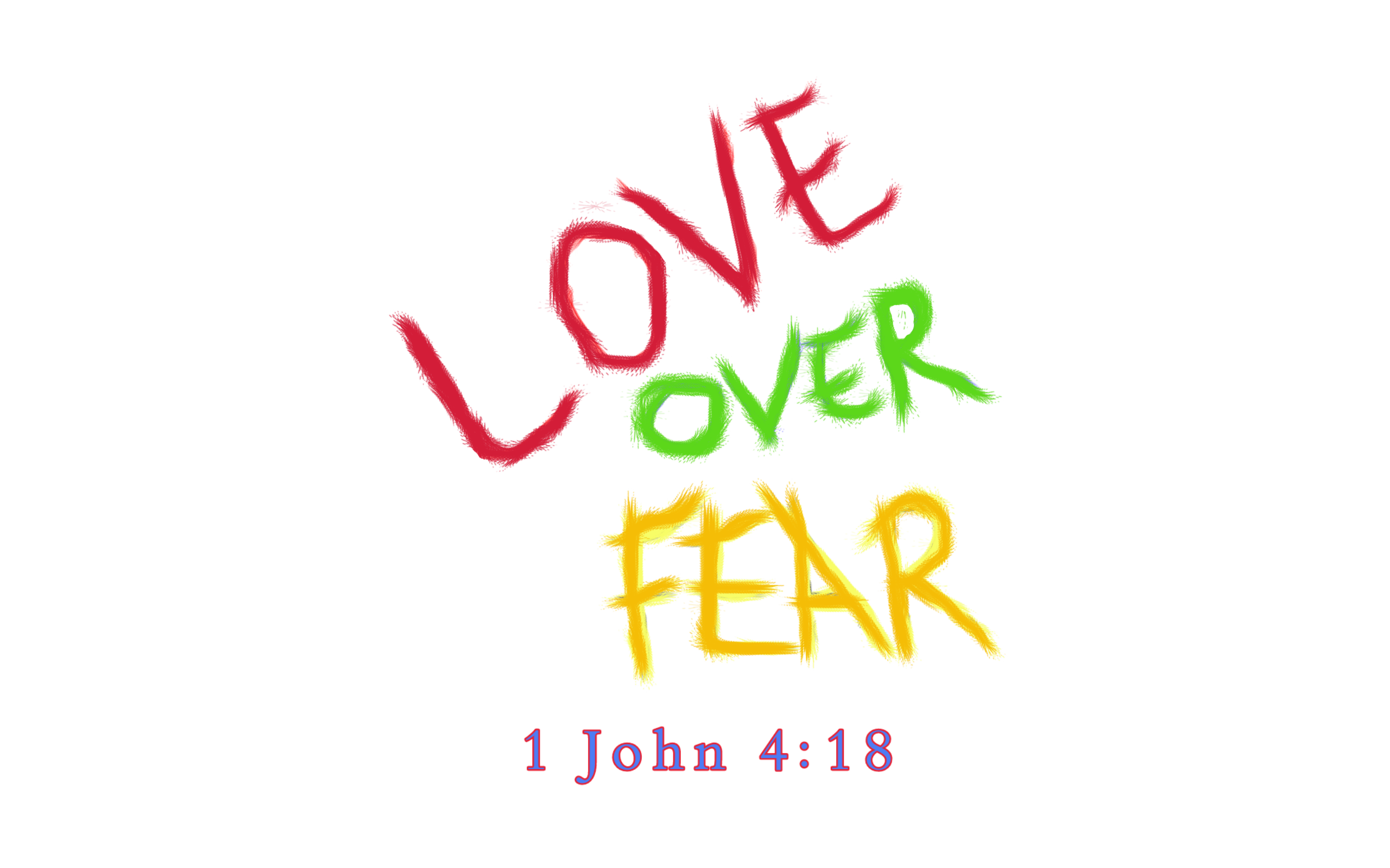 Love Over Fear sign